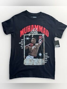 Muhammad Ali Black Short Sleeve T‑Shirt Medium 100% Cotton